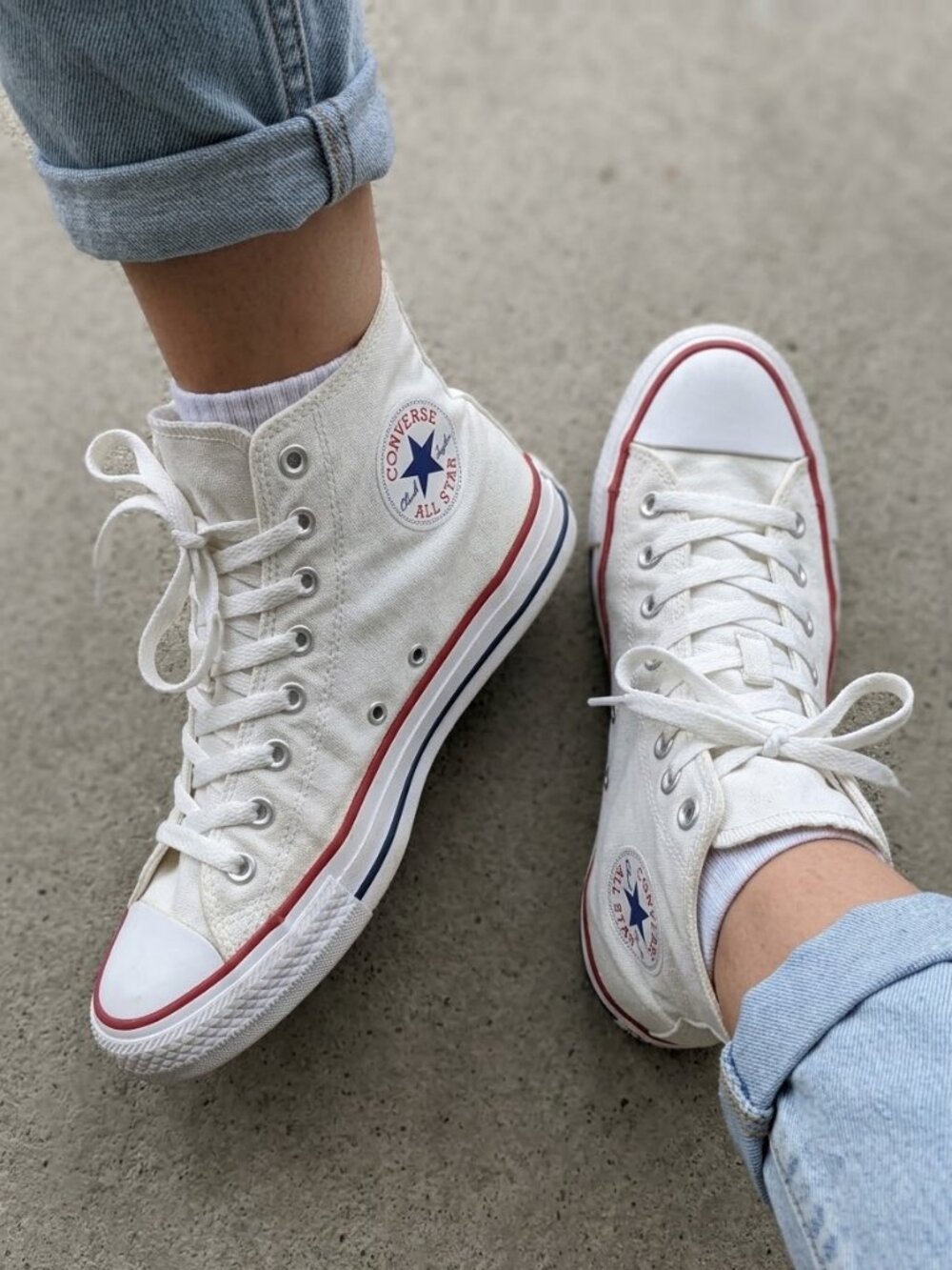 Converse Chuck Taylor All Star High Top White Canvas Women's 8.5 Men's 6.5